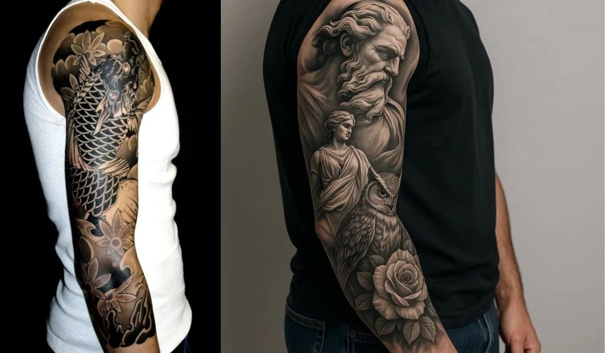10+ Best Sleeve Half Tattoo Ideas for Men with Meaning
