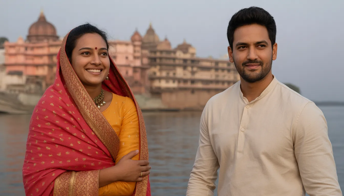 Varanasi Glows as Priyanka Mahesh Babu Shine at GlobeTrotter