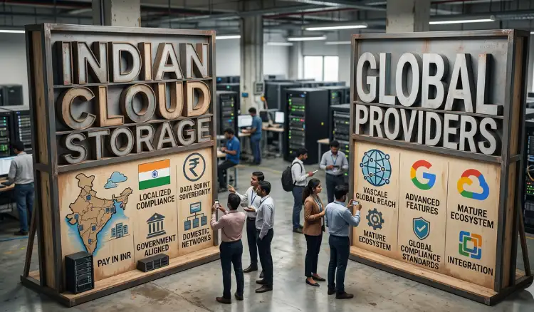 Indian cloud storage vs global providers