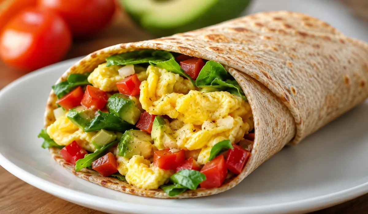 Quick Egg Breakfast Wrap Recipe with Tortilla for Weight Loss