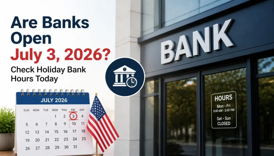 Are Banks Open July 3, 2026? Check Holiday Bank Hours Today