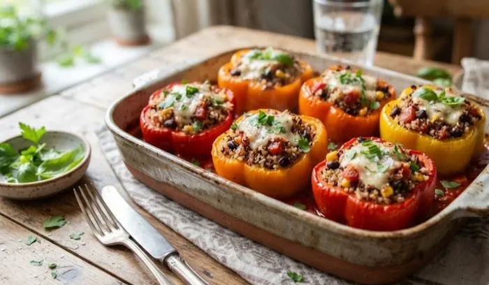 Vegan Stuffed Peppers With Rice Vegan Stuffed Peppers With Rice
